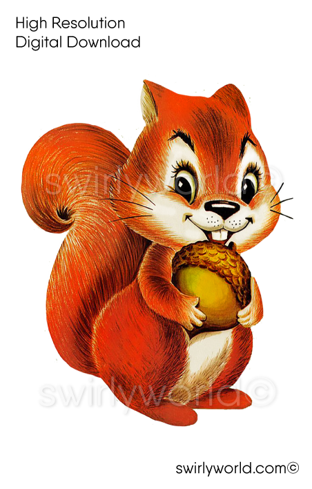 Rare 1950s 1960s mid-century vintage Chipmunk and Squirrel Valentine's Day images for digital download. Cute and kitschy retro very RARE Valentine illustrations that have been digitally restored.