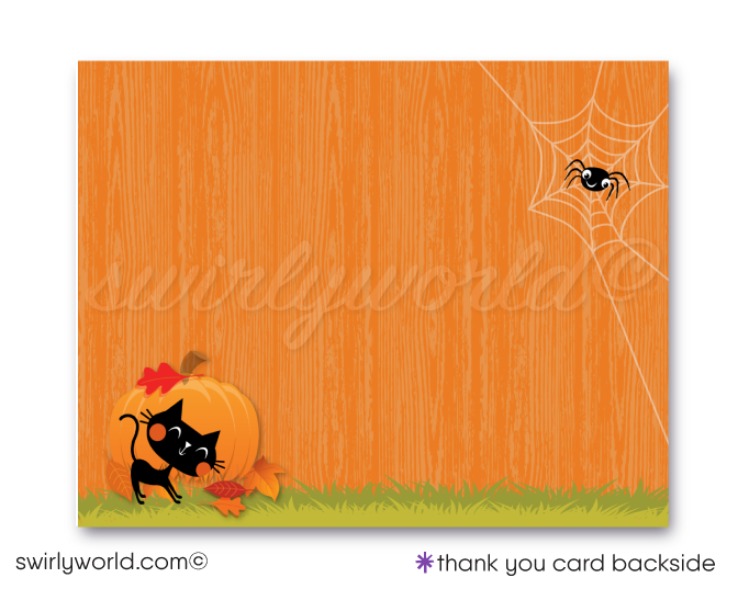 Little Pumpkin Halloween Autumn Fall Baby Shower Invite Digital Download