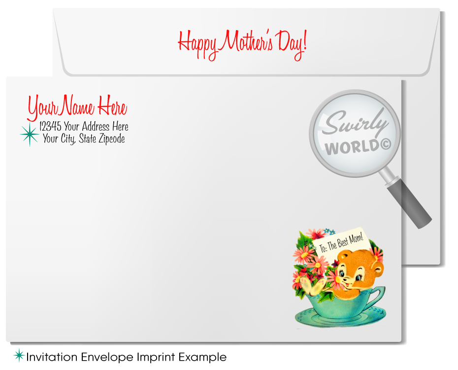 Vintage Happy Mother's Day Card | 1940s-50s Design | Premium Print | Ideal for Customers