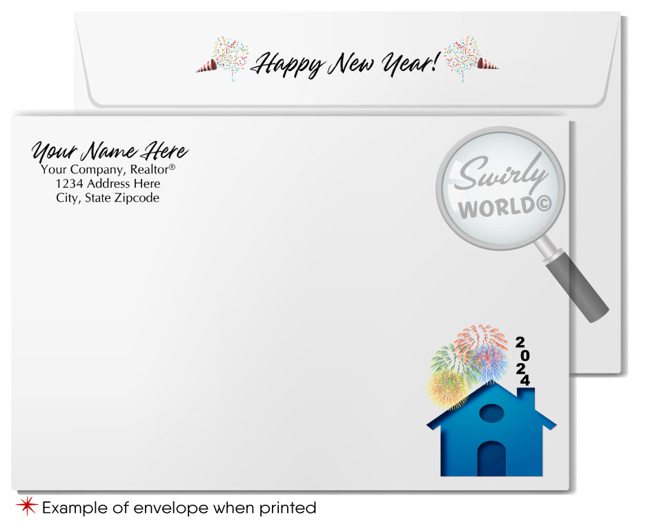 2024 Digital New Year Greeting Cards for Realtors and Real Estate Agents – Spread Joy!