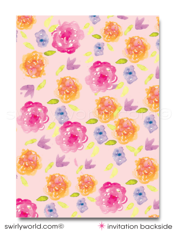 Vintage Floral Shabby Chic First Holy Communion Invitation and Thank You Card Set