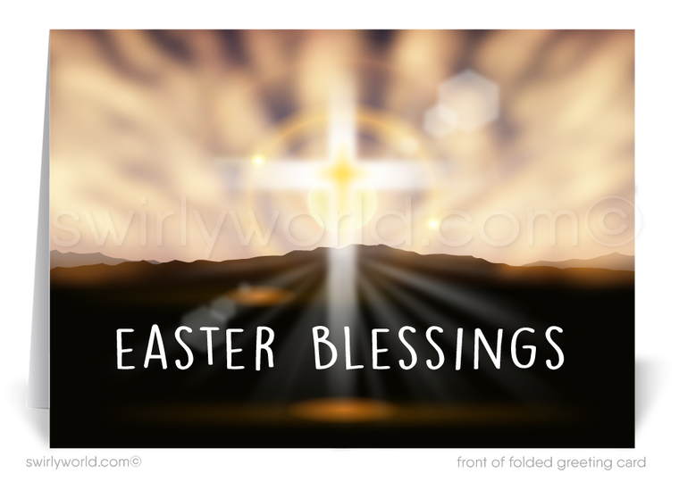 Religious Christian Happy Easter greeting cards.