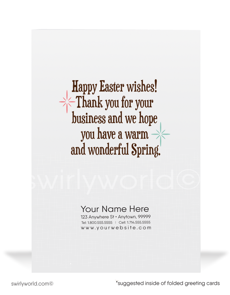 Humorous Easter Bunny Card for Customers
