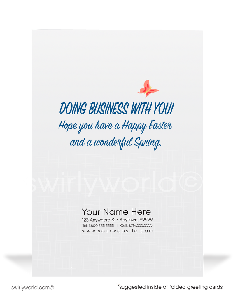 Business Funny Happy Easter Cards for Customers