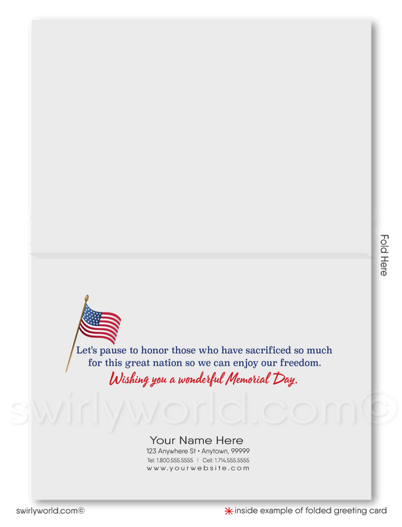 Honor Those Who Serve Happy Memorial Day Cards