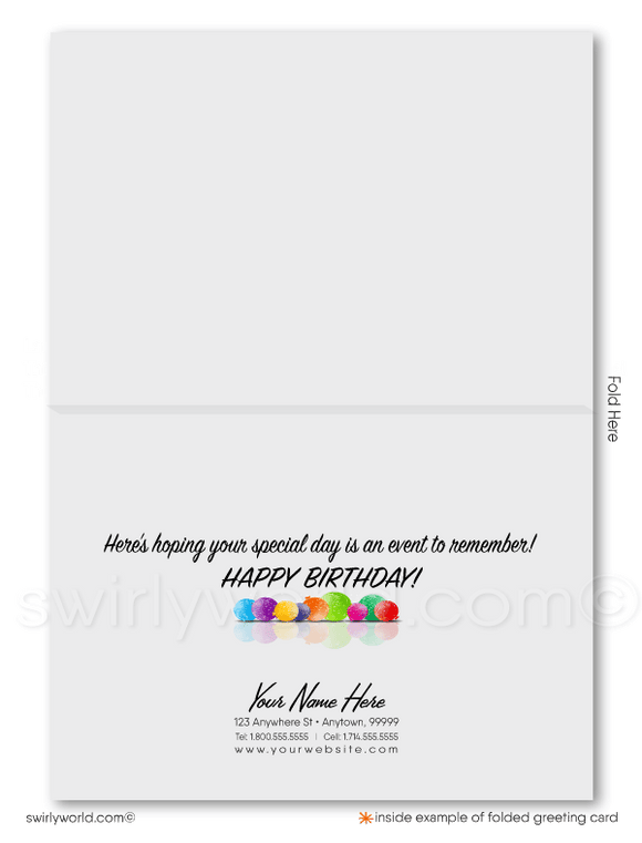 Corporate Gender Neutral Company Happy Birthday Cards For Customers