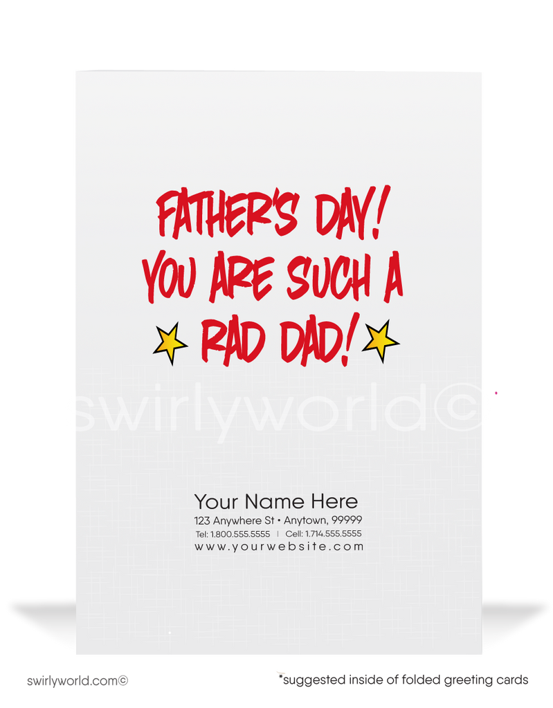 Superhero Dad Business Happy Father's Day Cards for Customers