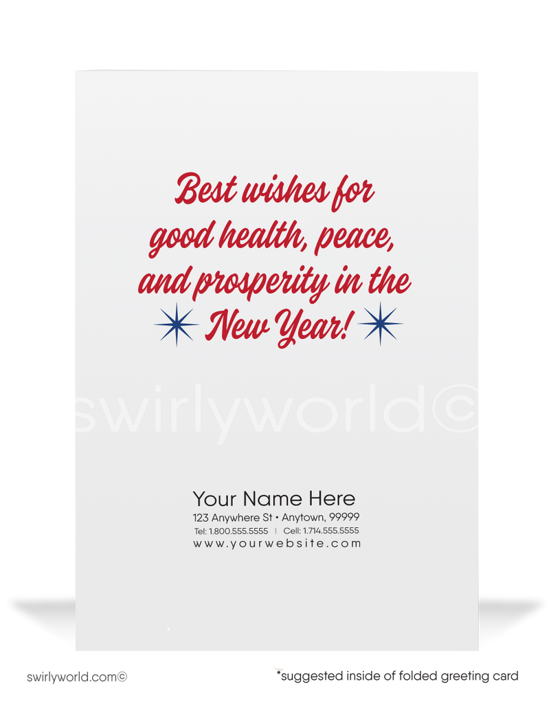 American Patriotic Happy New Year Greeting Cards