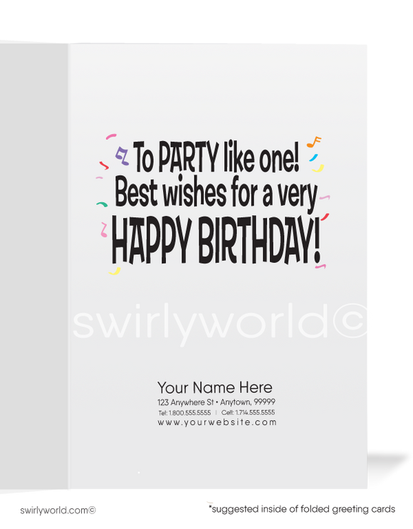 Party Animal Business Happy Birthday Cards for Customers