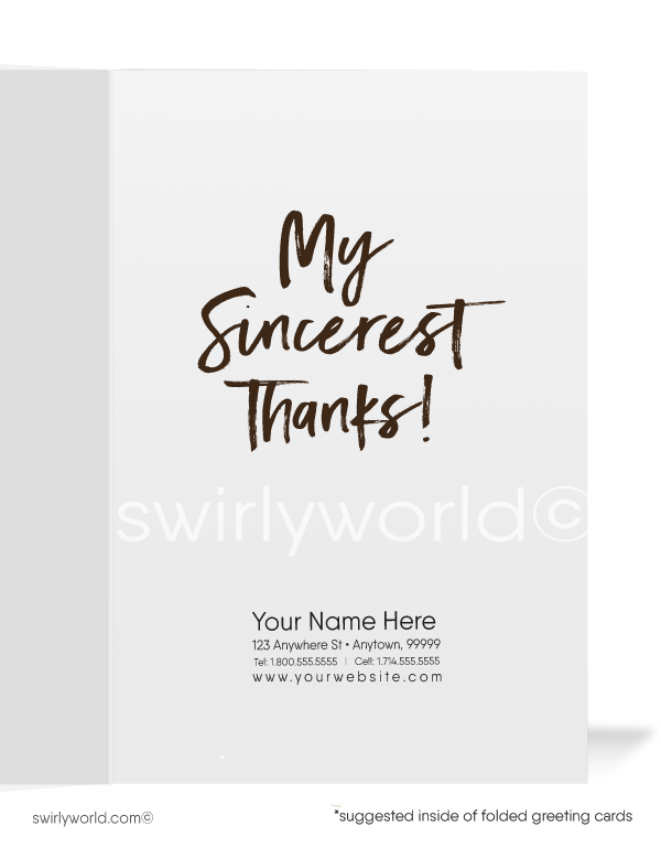 "Expresso My Thanks" Cute Women in Business Thank You Cards