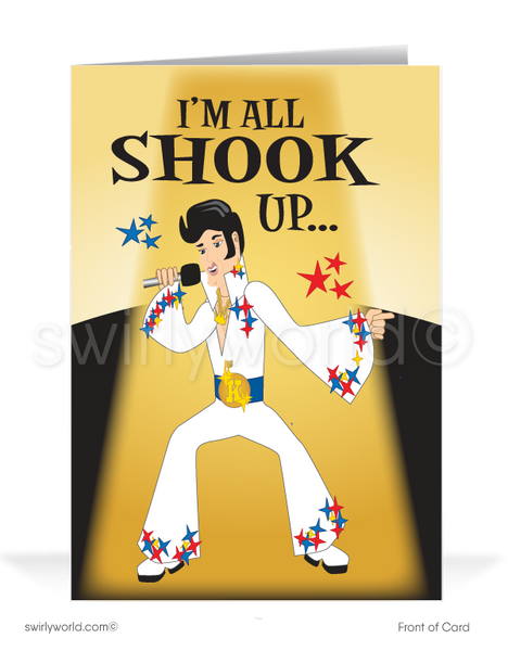 Funny Elvis Impersonator Business Thank You Cards for Clients