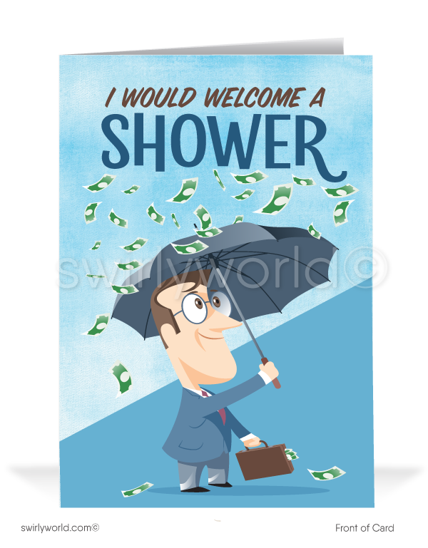 Funny Salesman Prospecting Marketing Cards for New Customers