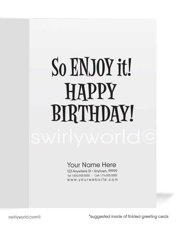 Funny Jailbird Business Happy Birthday Cards for Customers