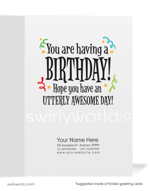 Funny Cow Business Happy Birthday Cards for Customers