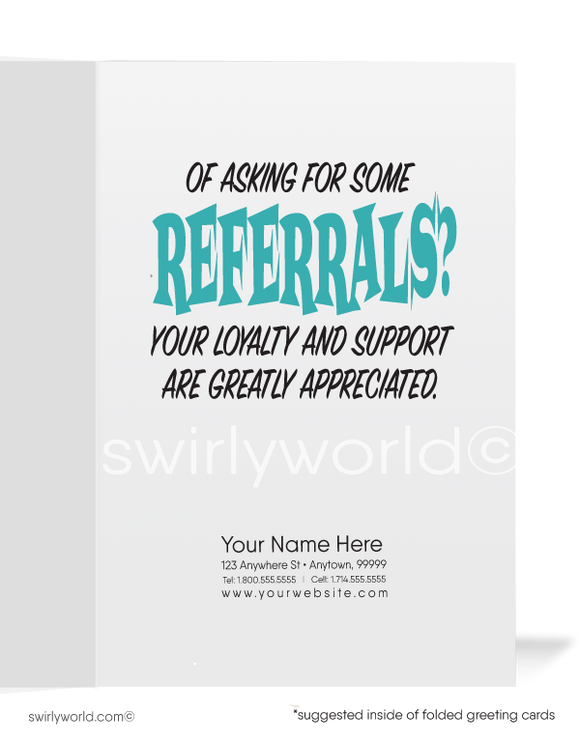 Statue of Liberty Thank You For Your Referral Cards For Women in Business