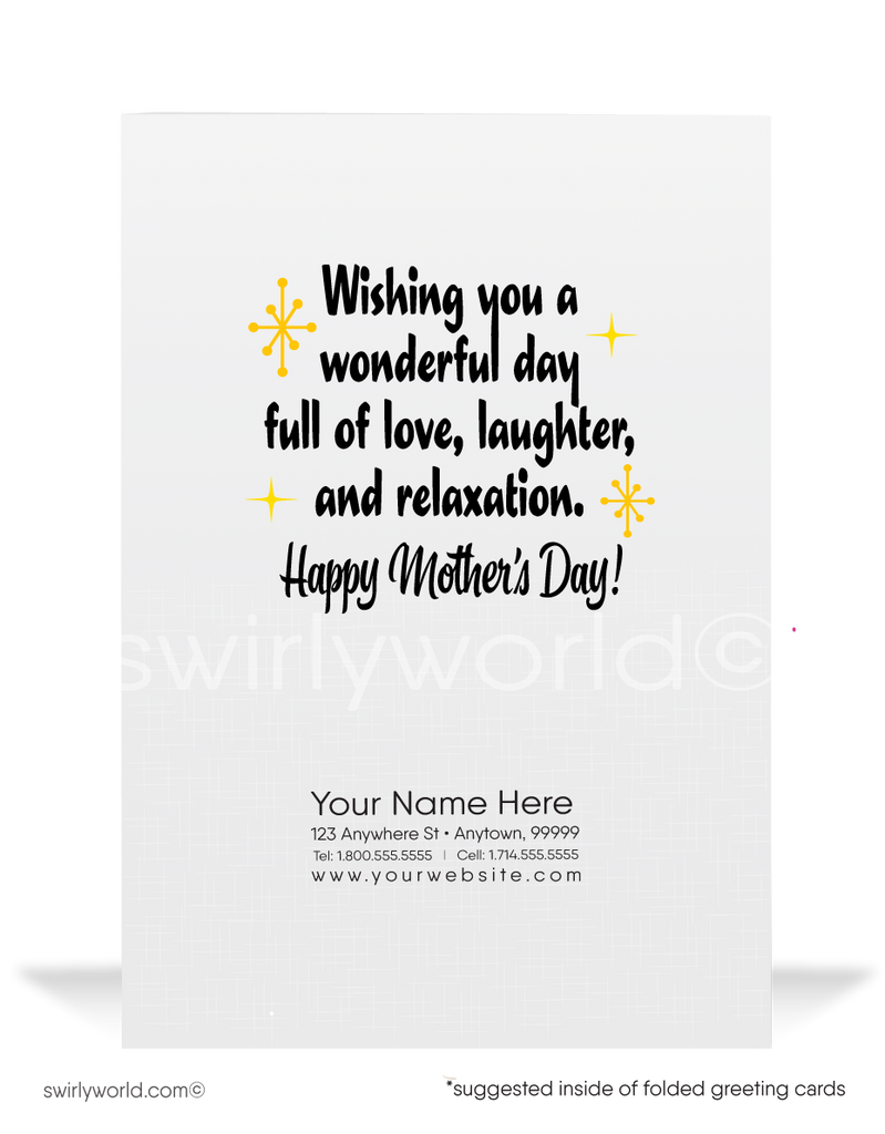 Funny "Queen Bee" Business Happy Mother's Day Cards for Customers and Clients