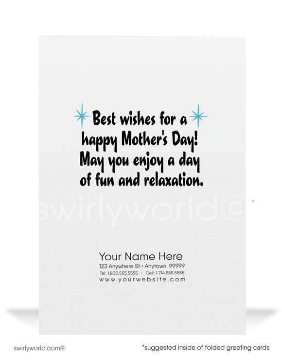 ute funny business happy Mother's Day cards for customers