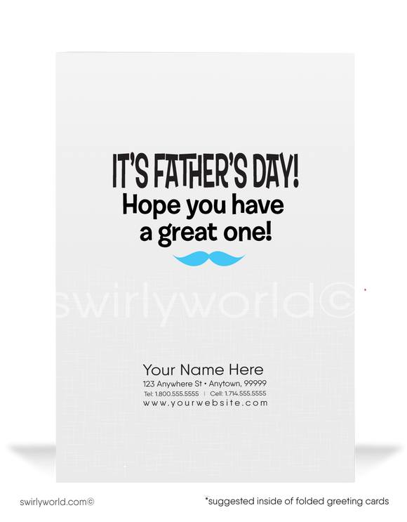 Humorous Business Father's Day Cards for Customers