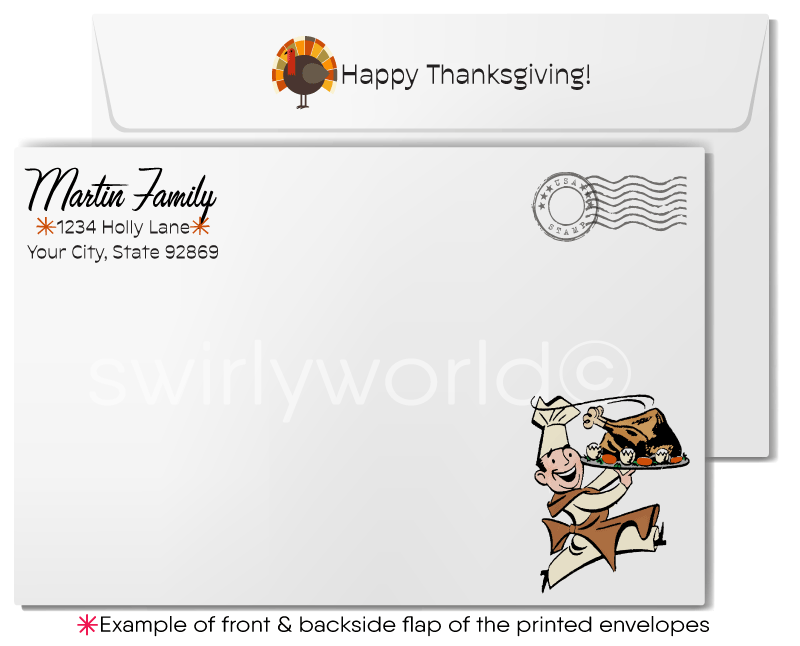 Whimsical Turkey: Humorous Thanksgiving Greeting Cards for Your Business Clients