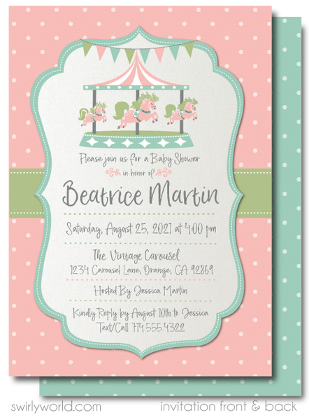 Pink and mint discount baby shower