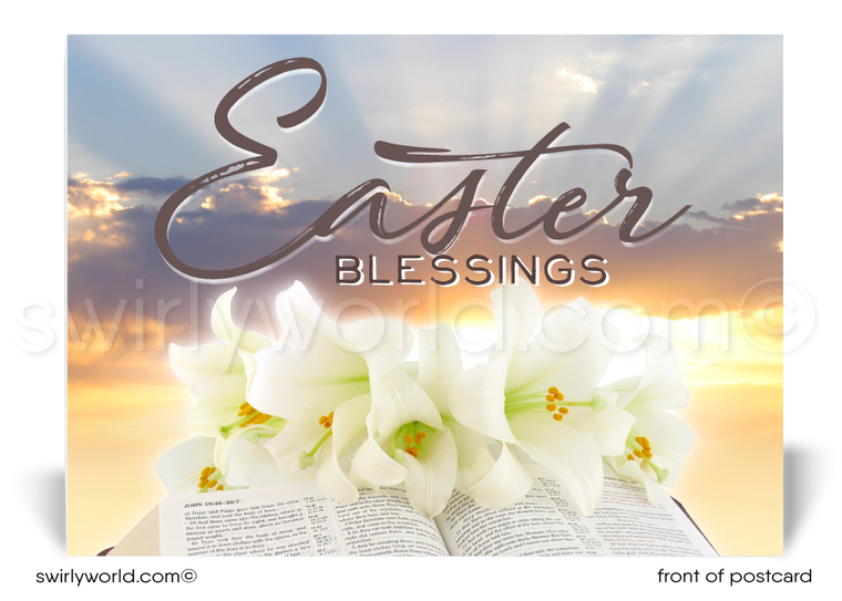 Modern Christian Religious Easter Lily Postcards