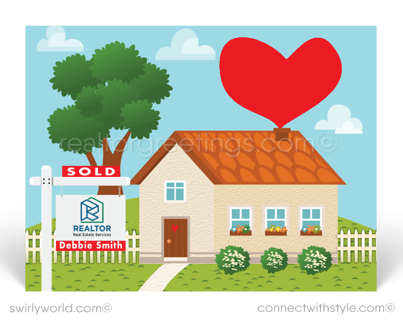 cute home house with hearts for realtors