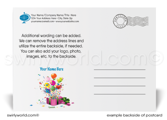 Business Professional Corporate Happy Birthday Customer Postcards