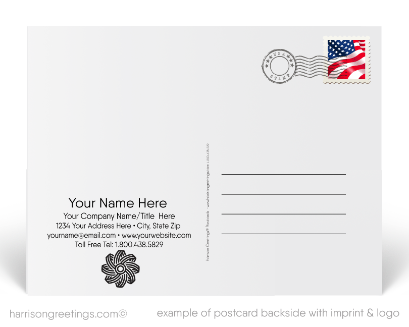 Patriotic American Congratulations Postcards for Business