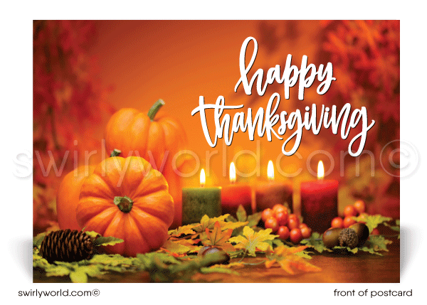 Traditional Corporate Professional Business Fall Autumn Happy Thanksgiving Postcards