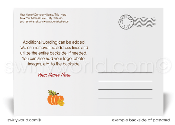 Corporate Professional Business Happy Halloween Postcards for Customers.