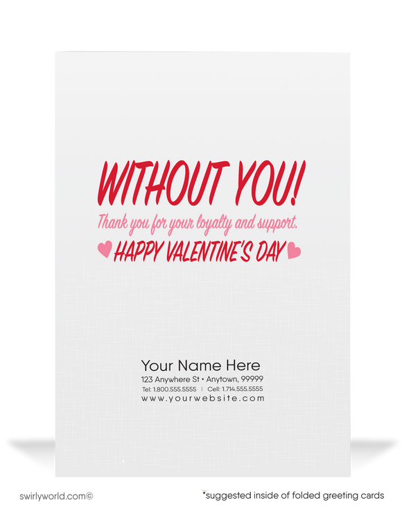 Couldn't Bear it Without Your Business Happy Valentine's Day Card