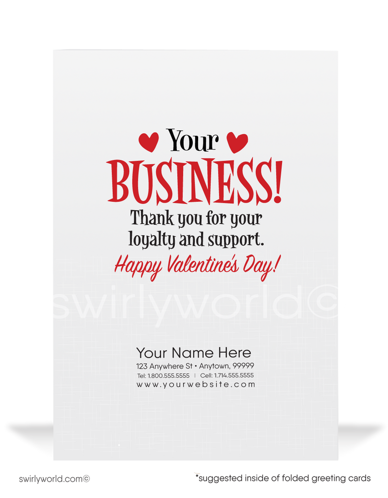 Professional Business Happy Valentine's Day Greeting Cards