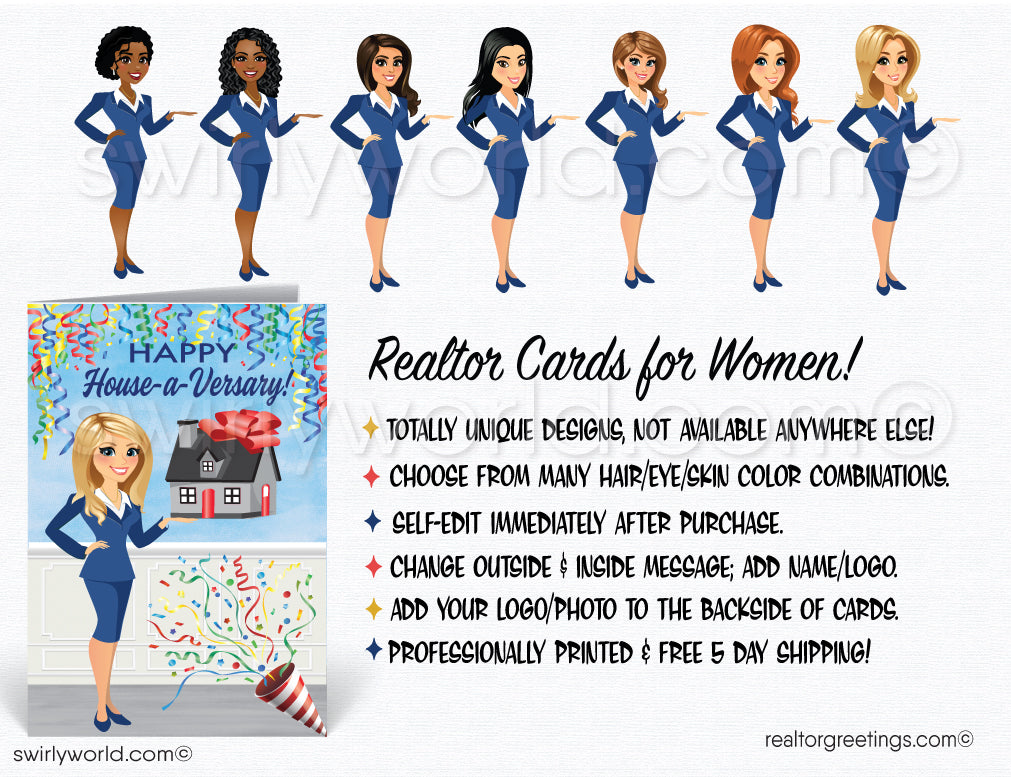 Happy Birthday to Your House Home Anniversary Cards for Realtors