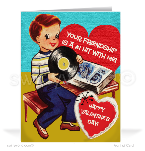 Charming 1940s1950s VintageInspired Valentine's Day Cards Retro Boy