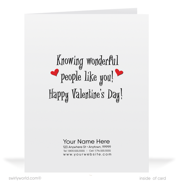 Charming 1940s-1950s Vintage-Inspired Valentine's Day Cards: Retro Elephant with Hearts