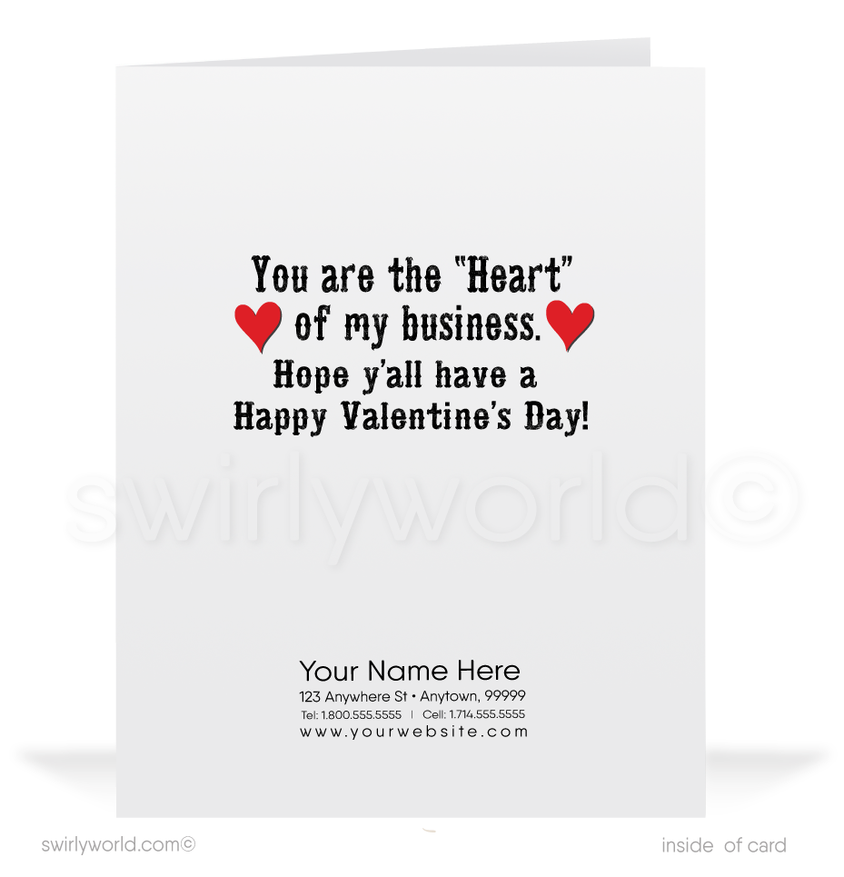 Charming 1940s-1950s Vintage-Inspired Valentine's Day Cards: Retro Cowboy with Lasso Hearts