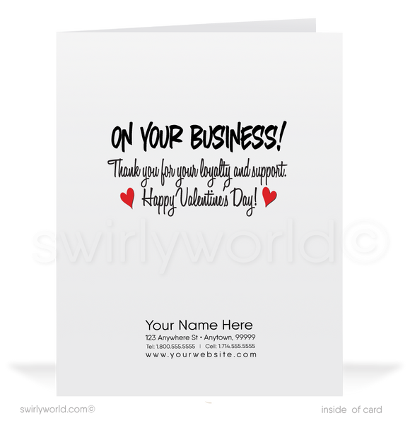 Charming 1940s-1950s Vintage-Inspired Valentine's Day Cards: Retro Hillbilly Boy with Hearts
