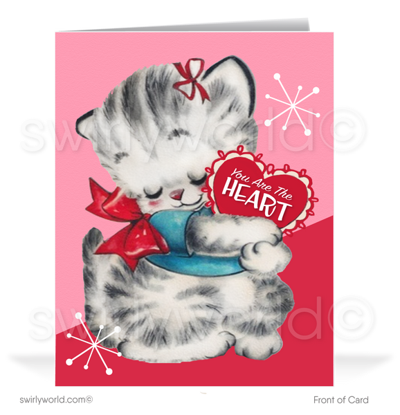 Vintage Valentine Cards Tagged Cat Valentine Cards - swirly
