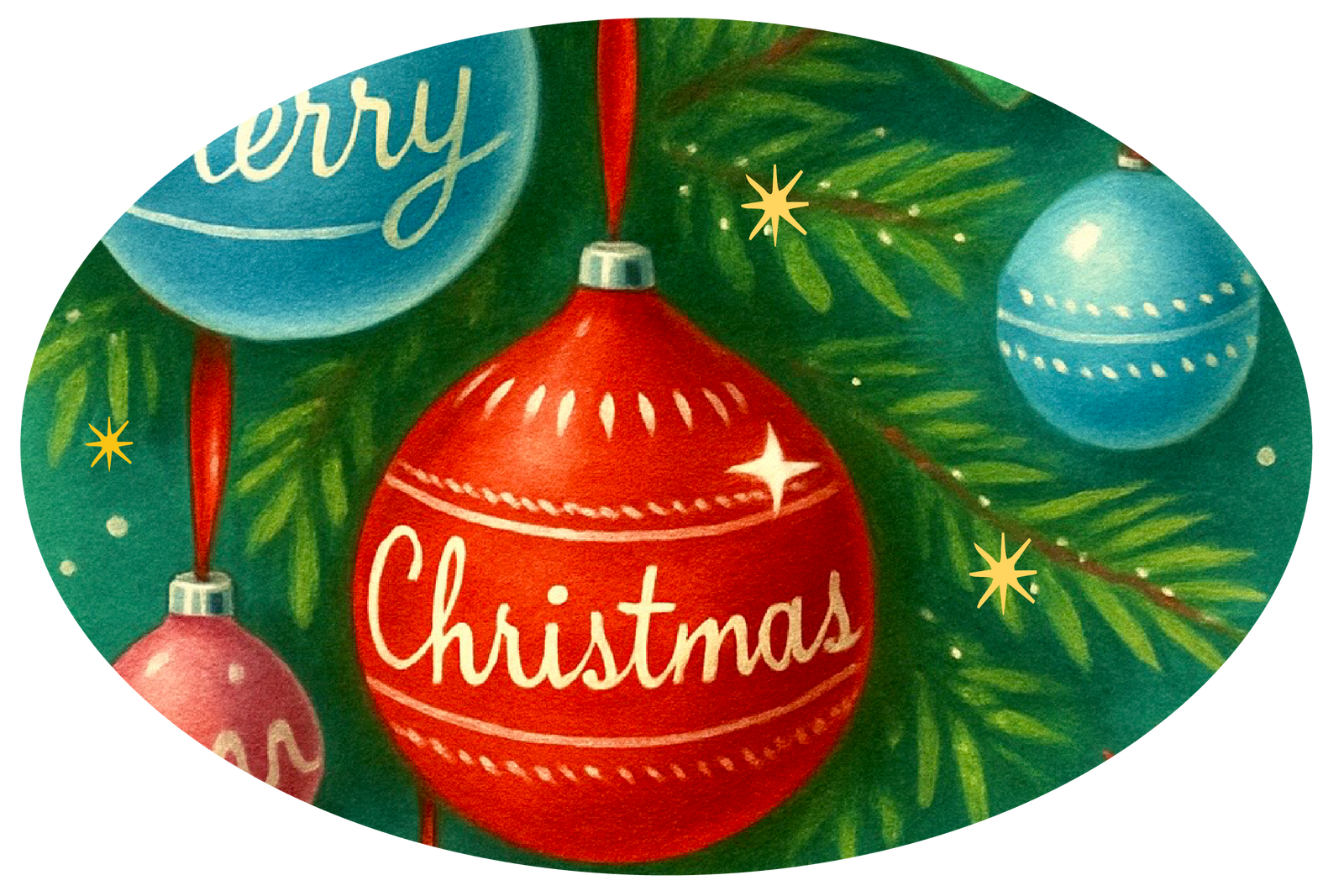 Vintage Merry Christmas Greeting Cards