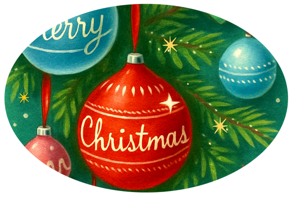 Vintage Merry Christmas Greeting Cards - swirly-world-design