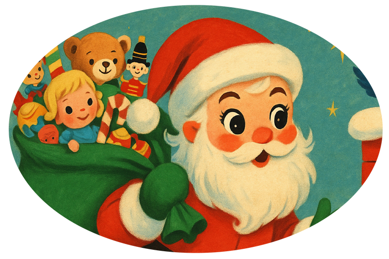 Cartoon Santa Funny Humorous Christmas Holiday Greeting Cards