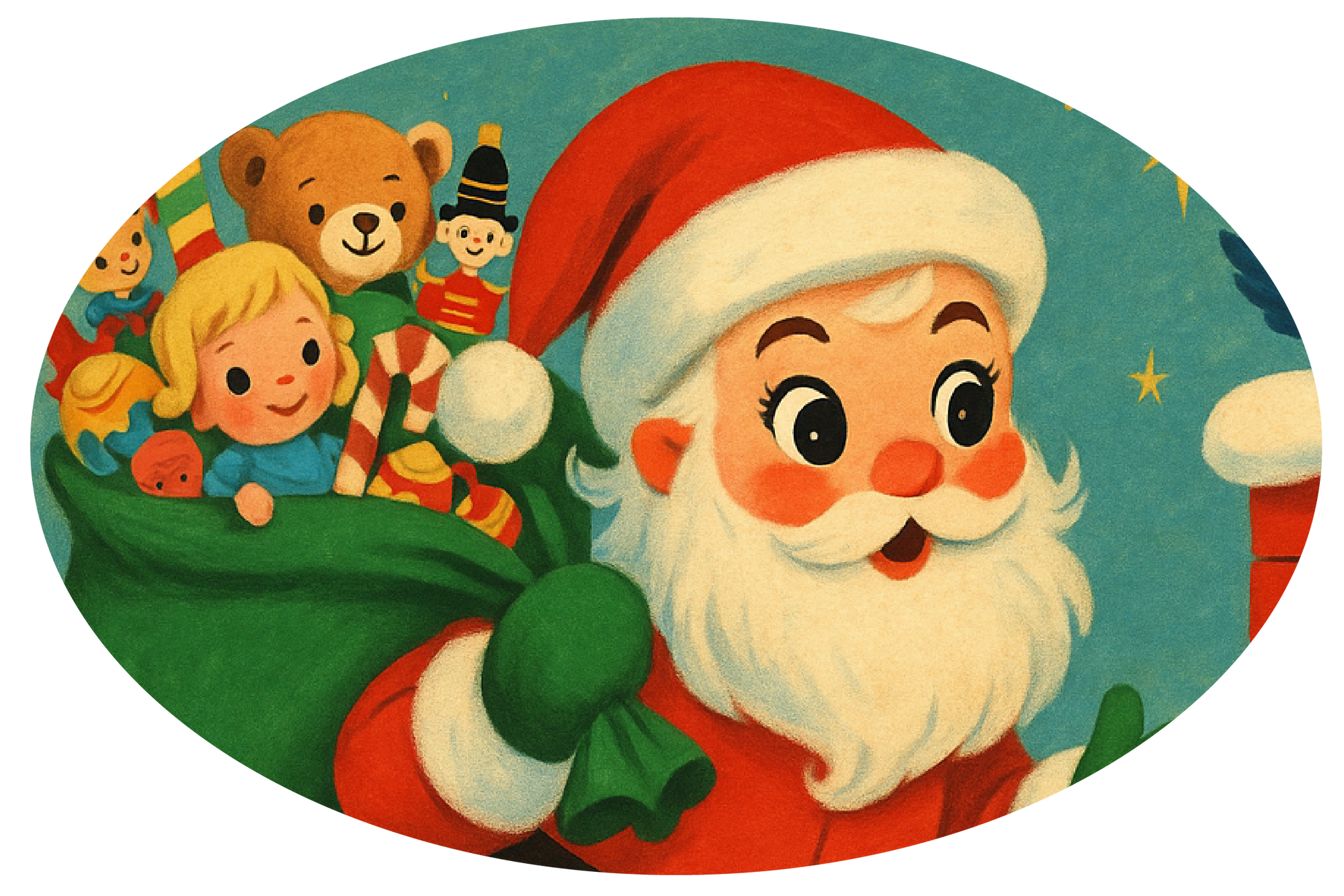 Cartoon Santa Funny Humorous Christmas Holiday Greeting Cards