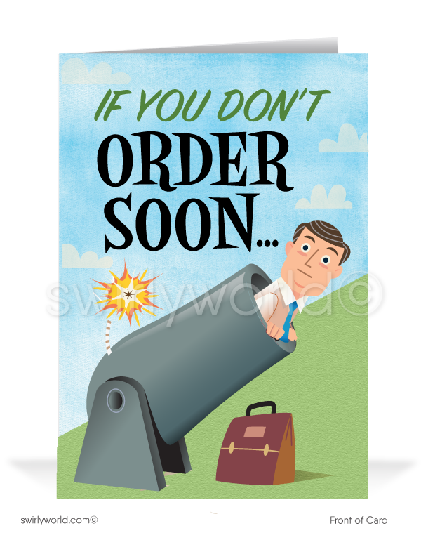 Funny Humorous Sales Promotion and Prospecting Greeting Cards