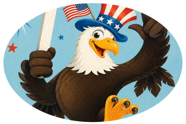 Funny Cartoon Hapy 4th of July Cards
