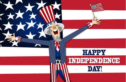 Humorous Business Happy 4th of July Greeting Cards