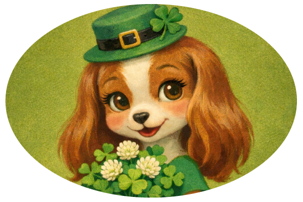 Vintage 1940s-1950s St. Patrick's Day Dogs