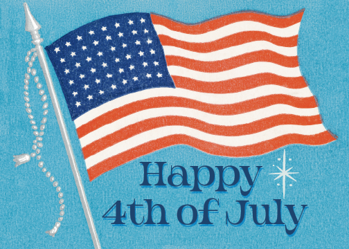 vintage mid-century modern style July 4th 