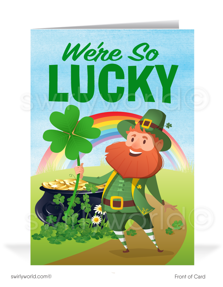 Funny Cartoon Humorous Happy St. Patrick's Day Greeting Cards