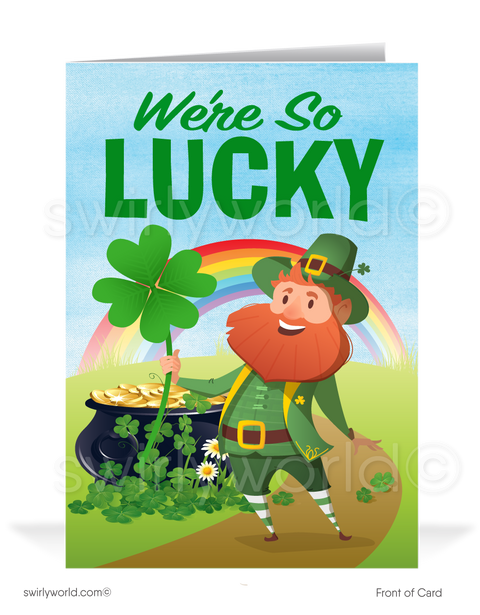 Funny Cartoon Humorous Happy St. Patrick's Day Greeting Cards