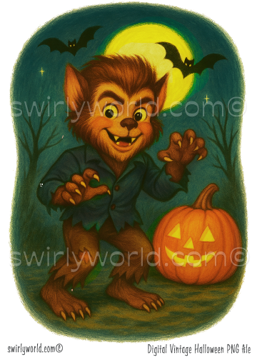 Rare Vintage 1950s-1960s Retro Mid-Century Classic Monster Halloween Image Set Digital Downloads Ephemera Scrapbook (Copy)